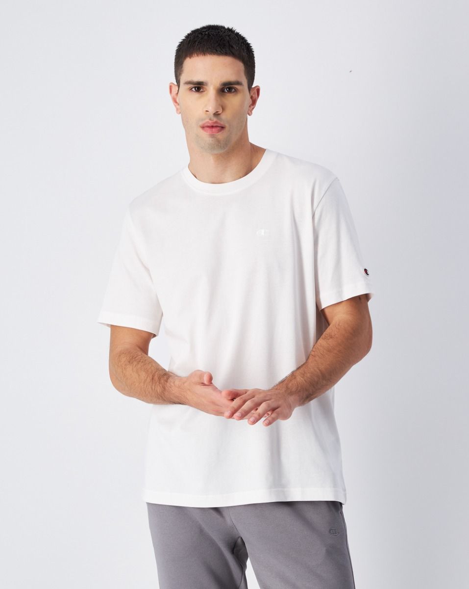 CHAMPION SS TEE เสื้อยืดทีเชิ๊ต ผู้ชาย 220278-WW036 White - 1