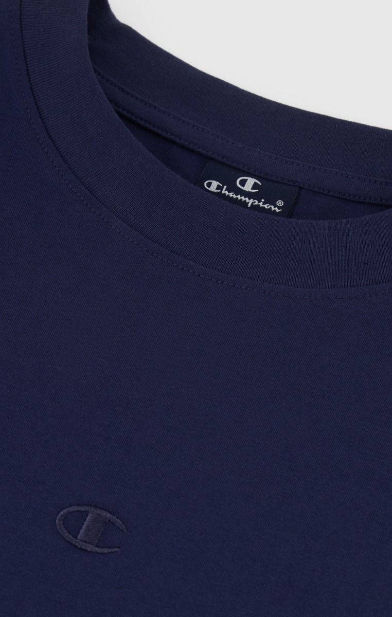 CHAMPION CREWNECK T-SHIRT เสื้อยืดทีเชิ๊ต ผู้ชาย 220279-BS561 Blue - 1 Supersports Thailand