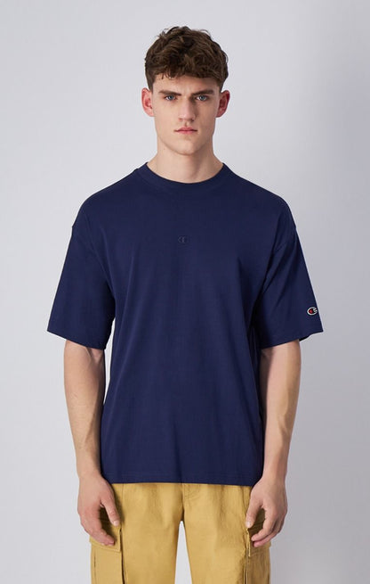CHAMPION CREWNECK T-SHIRT เสื้อยืดทีเชิ๊ต ผู้ชาย 220279-BS561 Blue - 1