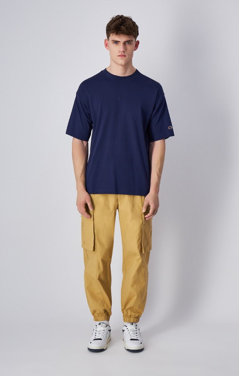 CHAMPION CREWNECK T-SHIRT เสื้อยืดทีเชิ๊ต ผู้ชาย 220279-BS561 Blue - 1