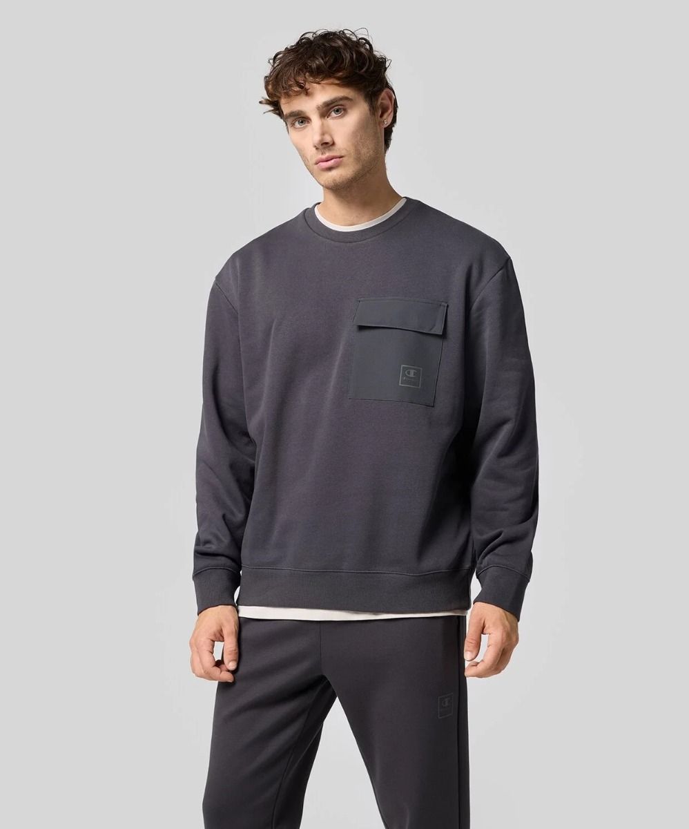 CHAMPION CREWNECK SWEATSHIRT เสื้อสเวตเชิ้ต ผู้ชาย 220406-ES503 Grey - 1 Supersports Thailand