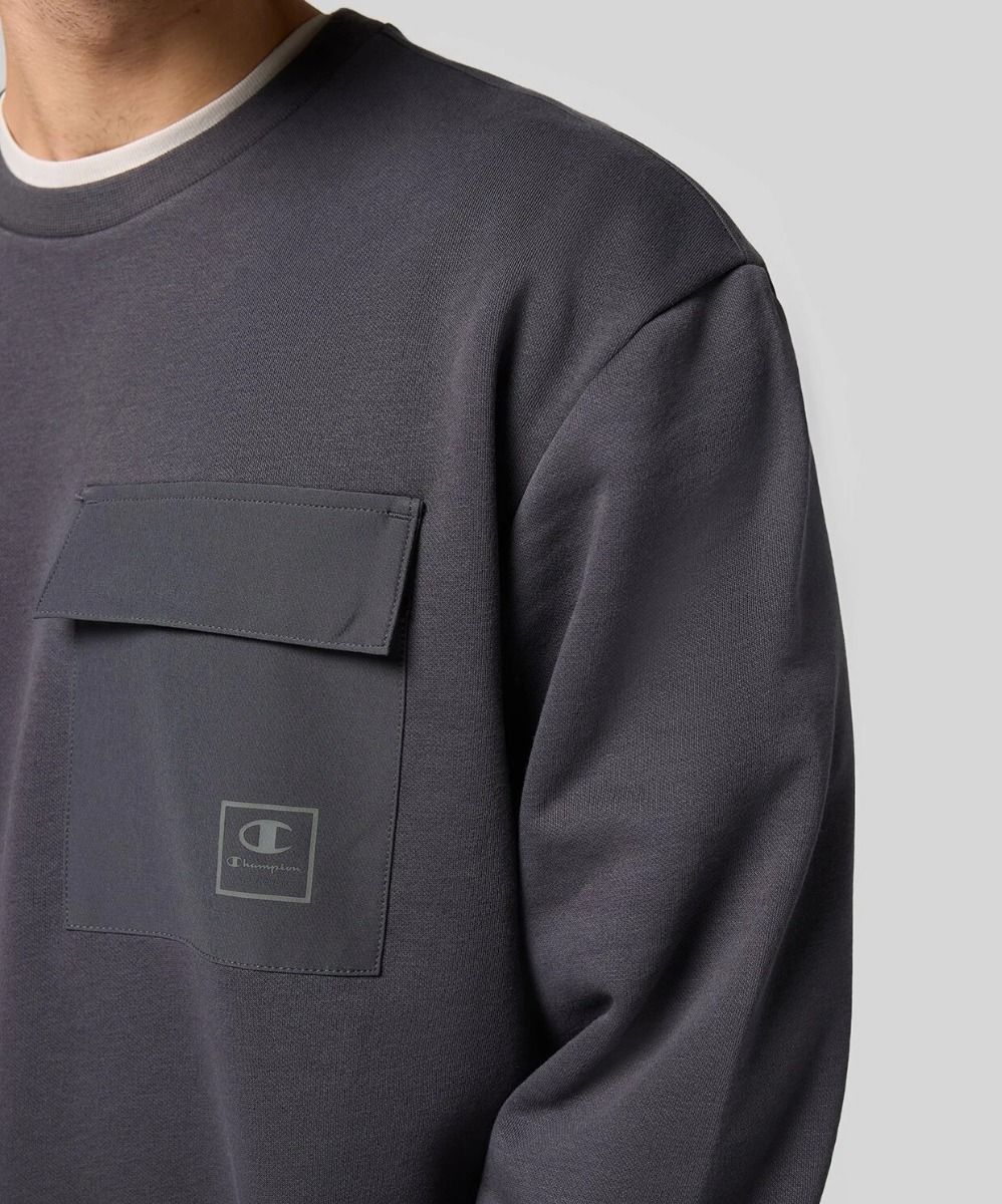 CHAMPION CREWNECK SWEATSHIRT เสื้อสเวตเชิ้ต ผู้ชาย 220406-ES503 Grey - 1 Supersports Thailand