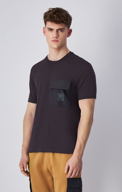 CHAMPION CREWNECK T-SHIRT เสื้อยืดทีเชิ๊ต ผู้ชาย 220407-ES503 Brown - 1