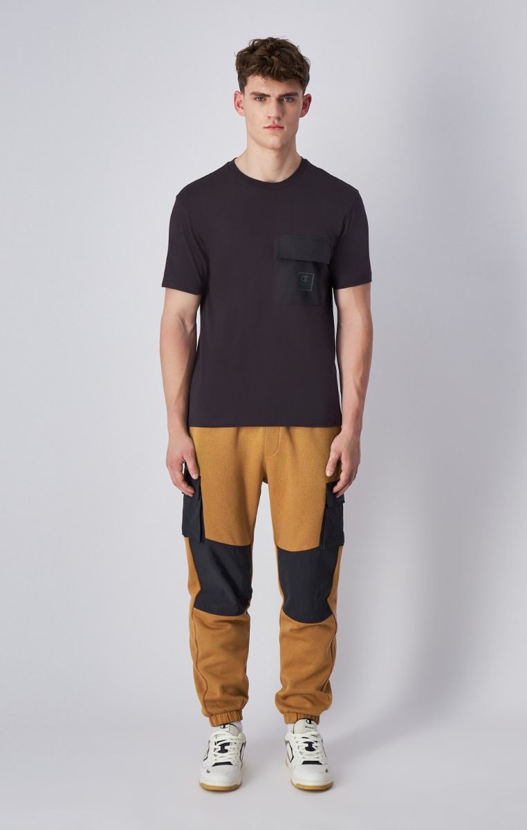 CHAMPION CREWNECK T-SHIRT เสื้อยืดทีเชิ๊ต ผู้ชาย 220407-ES503 Brown - 1 Supersports Thailand