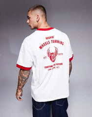 CHAMPION CREWNECK T-SHIRT เสื้อยืดทีเชิ๊ต ผู้ชาย 220515-WW045 White - 1