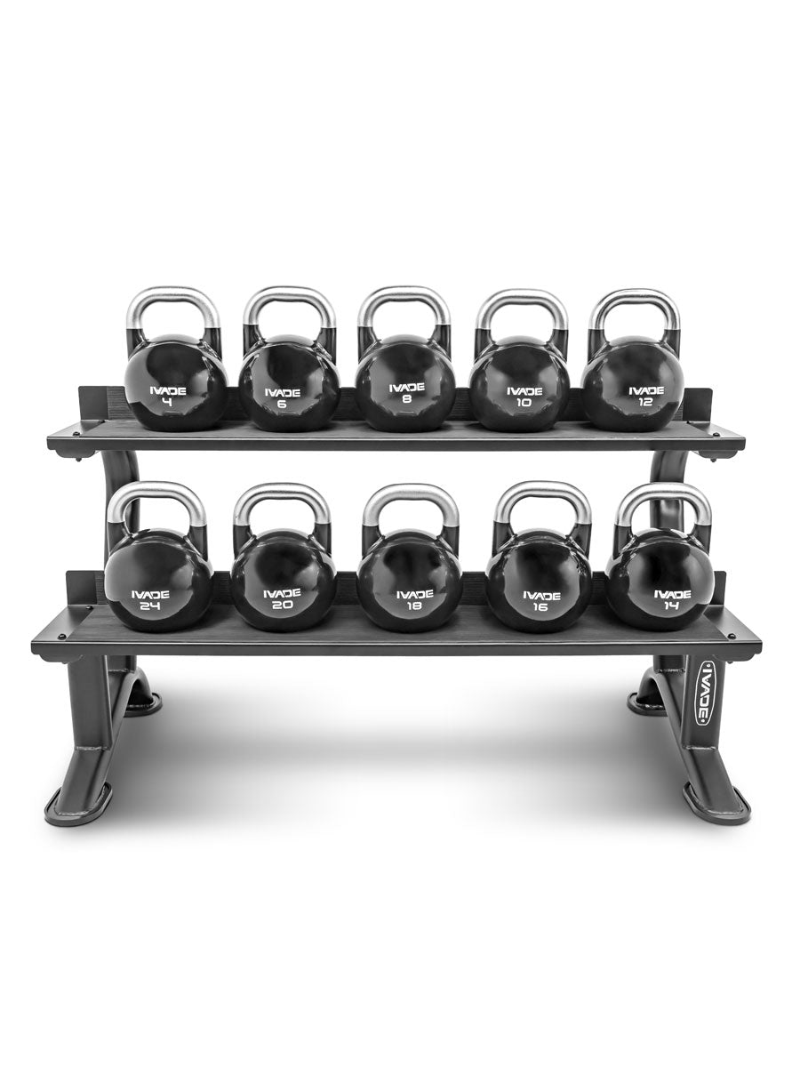 ชุดเคตเทิลเบล  COMPETITION STEEL 4-24KG พร้อมชั้นวาง