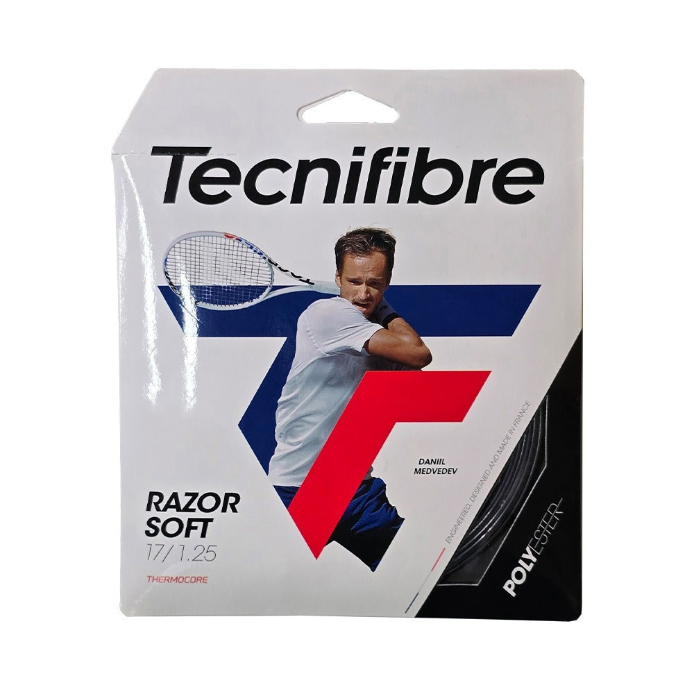 Tecnifibre เอ็นเทนนิส TF RAZOR SOFT 17/1.24 52121 - Black - Supersports Thailand Supersports Thailand