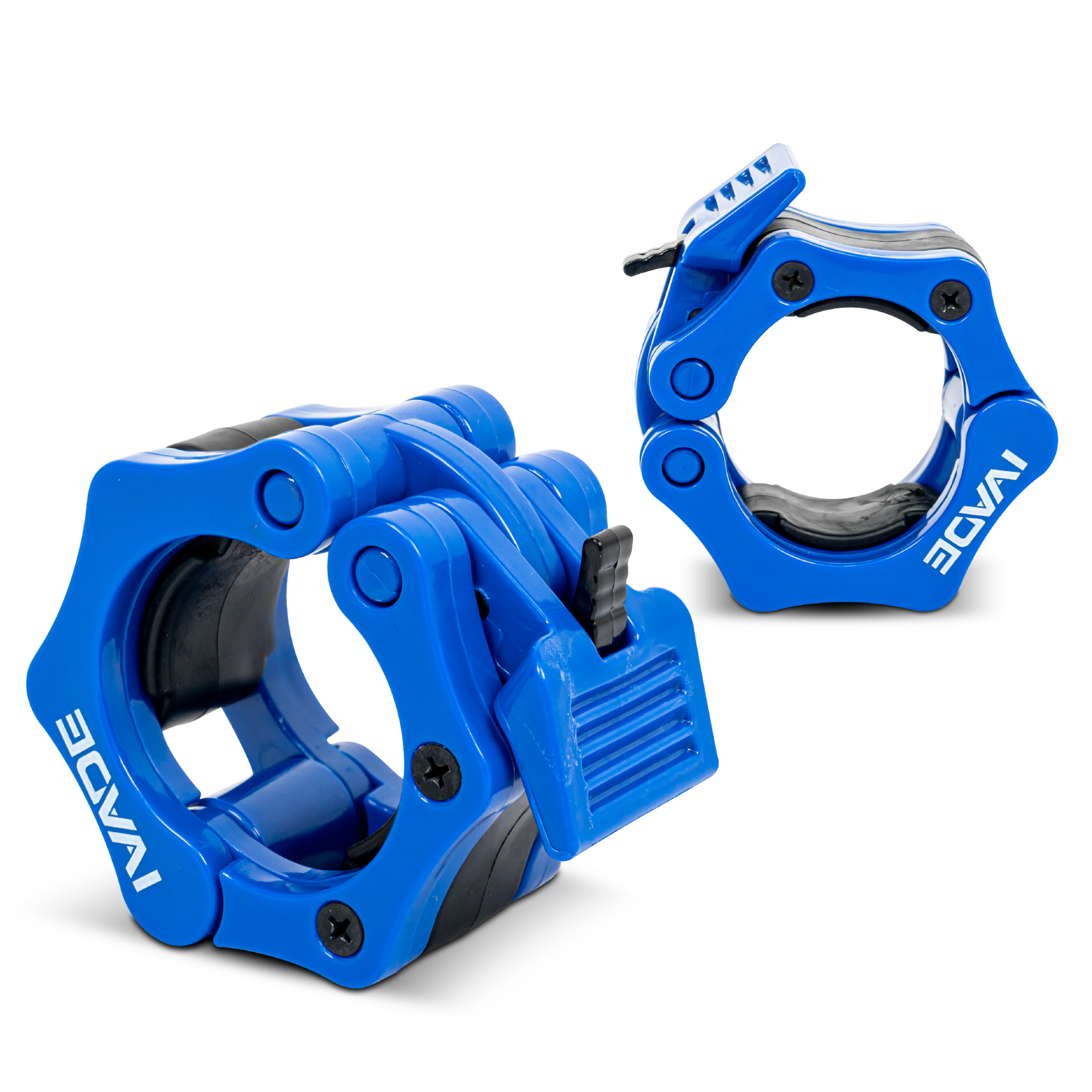 คลิปล็อคคานบาร์เบล 2 นิ้ว (Lock Jaw Olympic Collar) สีน้ำเงิน x 2 ชิ้น - 2