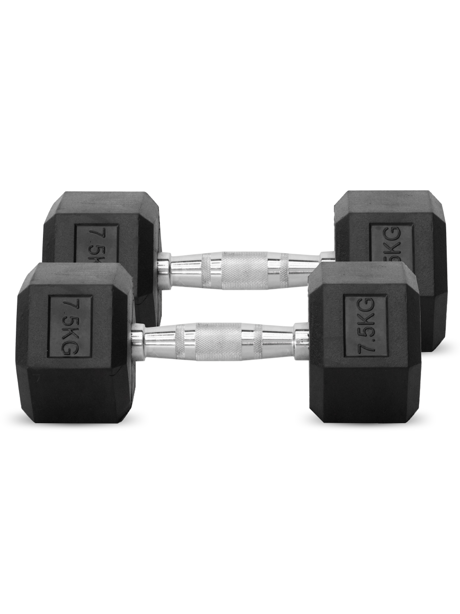 ดัมเบล หกเหลี่ยม HEX หุ้มยาง ขนาด 2.5-40KG - 3