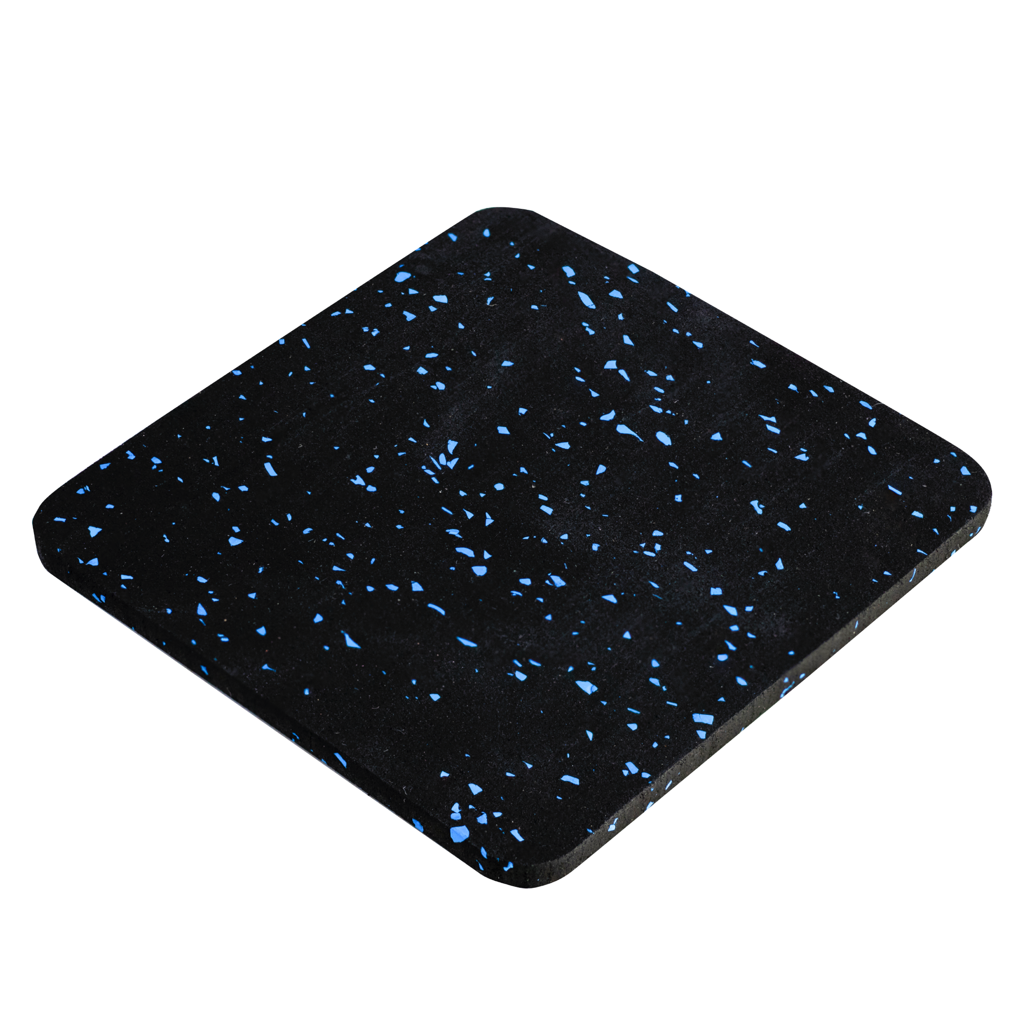 แผ่นยางรองเครื่องออกกำลังกาย ขนาด 12x12cm หนา 6mm 1 ชุด 6 แผ่น (สีดำ) - 1