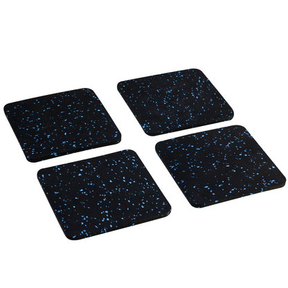 แผ่นยางรองเครื่องออกกำลังกาย ขนาด 12x12cm หนา 6mm 1 ชุด 6 แผ่น (สีดำ) - 5
