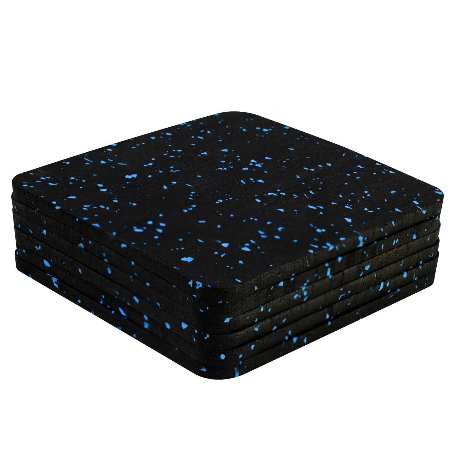 แผ่นยางรองเครื่องออกกำลังกาย ขนาด 12x12cm หนา 6mm 1 ชุด 6 แผ่น (สีดำ) - 6 Supersports Thailand