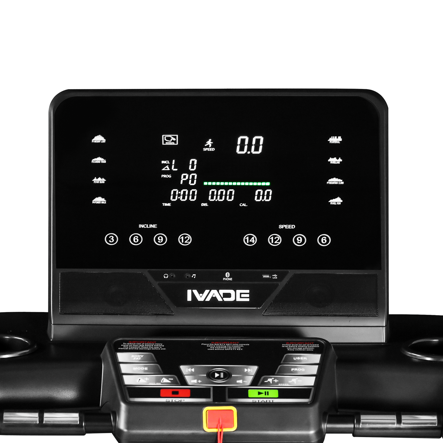 ลู่วิ่งไฟฟ้า รุ่น IV70 (SEMI-Commercial) (ดำ) - 7 Supersports Thailand
