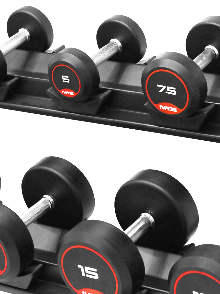 ชุดดัมเบล 6 คู่ น้ำหนัก 2.5-15KG (รวม 105KG) พร้อมชั้นวาง Commercial Grade - 5