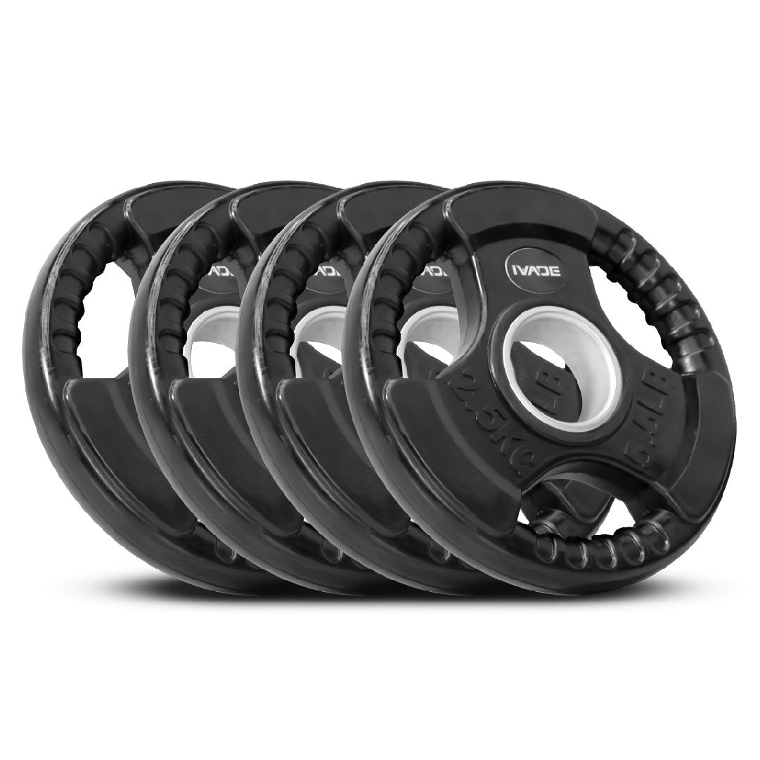 แผ่นน้ำหนัก 5-25 กิโล x 1-4 แผ่น หุ้มยาง (รูขนาด 2 นิ้ว) รุ่น HD - 1