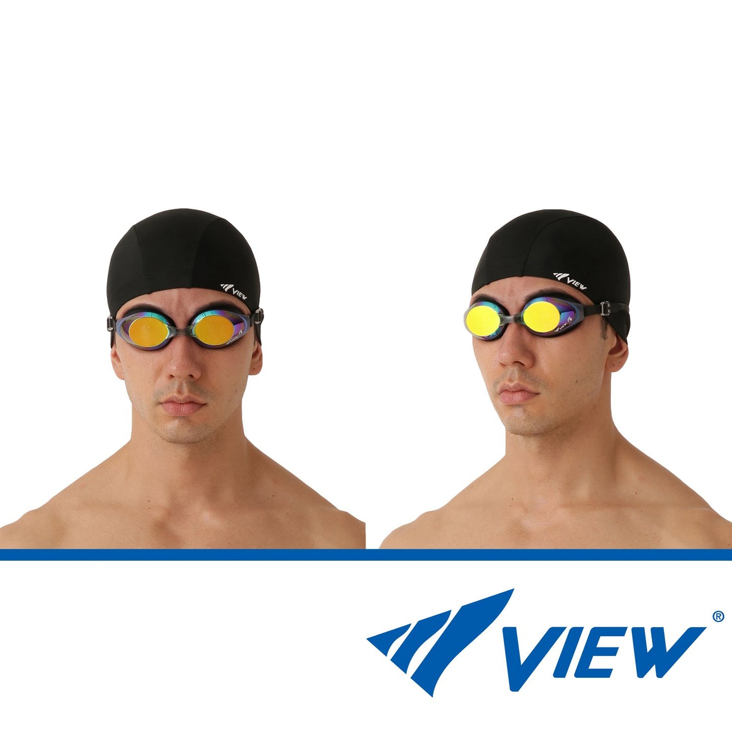 VIEW แว่นตาว่ายน้ำ ออกกำลังกาย V630ASAM เลนส์ฉาบปรอท สีดำปรอทส้ม - 3 Supersports Thailand