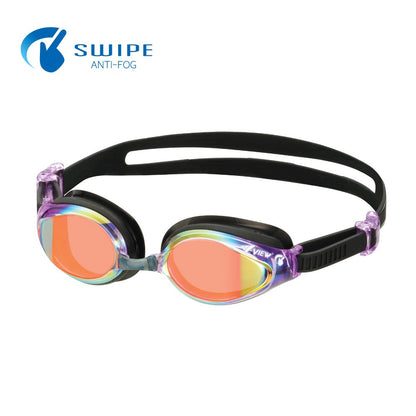 VIEW แว่นตาว่ายน้ำ ออกกำลังกาย/ไตรกีฬา V640ASAM เลนส์ฉาบปรอท สีม่วงปรอทรุ้ง - 1