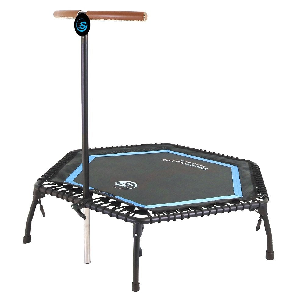 Smartplayonly แทรมโพลีนเกรดเยอรมัน รุ่นซุปเปอร์บันจี้ยางยืดทรงหกเหลี่ยม ขนาด 50 นิ้ว สีฟ้า - 1