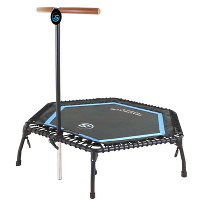 Smartplayonly แทรมโพลีนเกรดเยอรมัน รุ่นซุปเปอร์บันจี้ยางยืดทรงหกเหลี่ยม ขนาด 50 นิ้ว สีฟ้า - 1