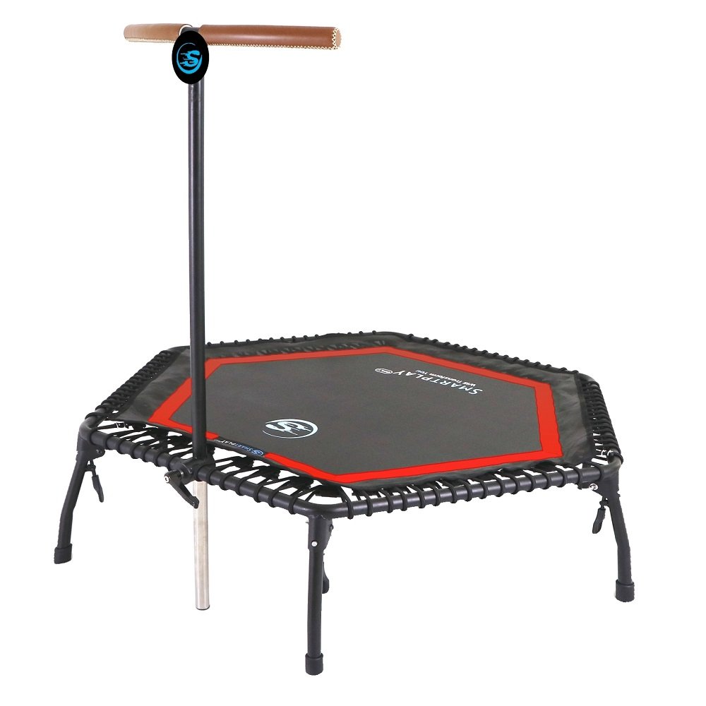 Smartplayonly แทรมโพลีนเกรดเยอรมัน รุ่นซุปเปอร์บันจี้ยางยืดทรงหกเหลี่ยม ขนาด 50 นิ้ว สีแดง - 1