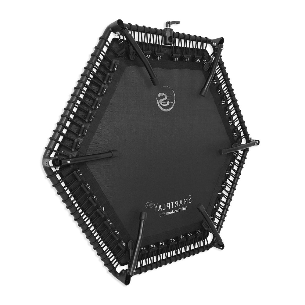 Smartplayonly แทรมโพลีนเกรดเยอรมัน รุ่นซุปเปอร์บันจี้ยางยืดทรงหกเหลี่ยม ขนาด 50 นิ้ว สีเขียว - 2