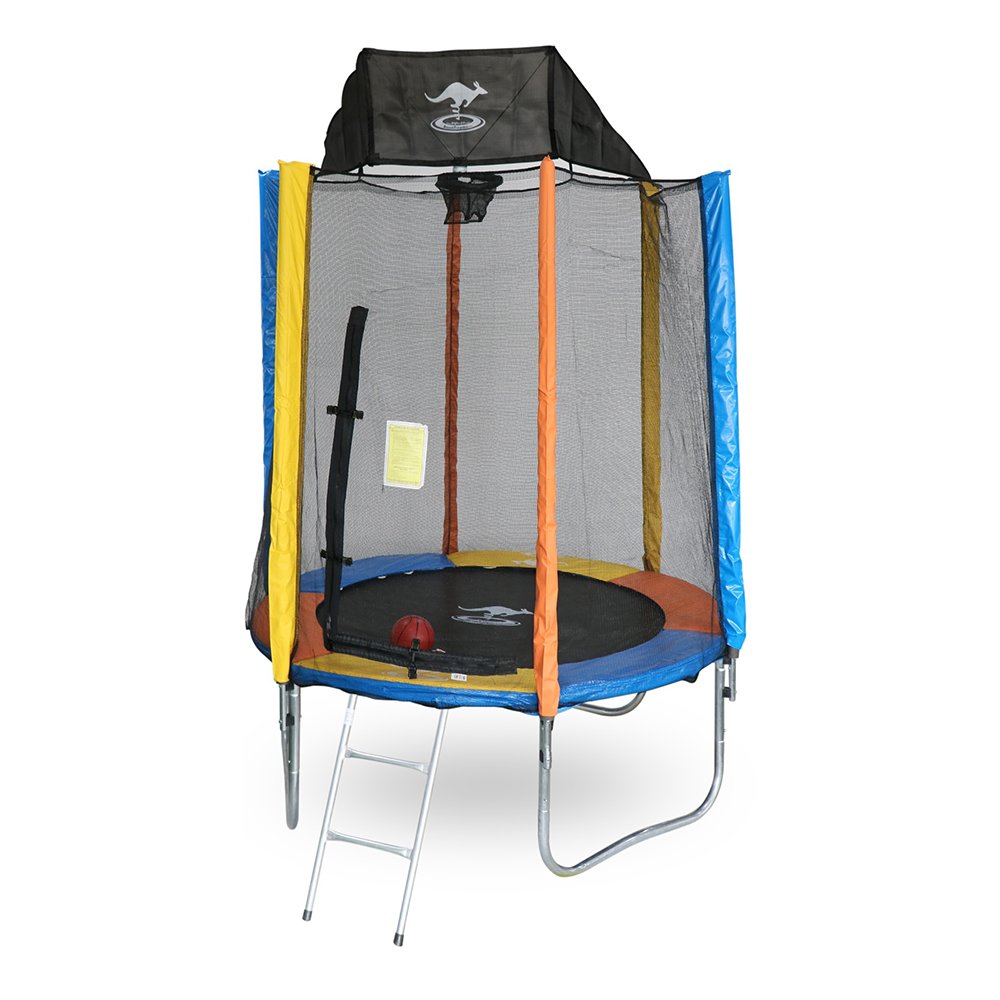 Sanook Trampoline แทรมโพลีนที่กระโดด รุ่นสแตนดาด ขนาด 6 ฟุต แถมฟรีแป้นบาส หลากสี - 1