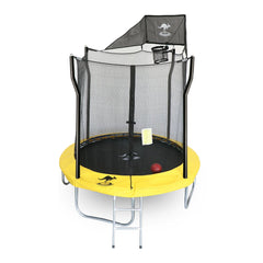 Sanook Trampoline แทรมโพลีนที่กระโดด รุ่นพรีเมียม ขนาด 7 ฟุต แถมฟรีแป้นบาส สีเหลือง - 1