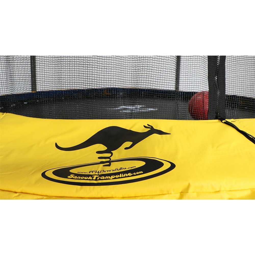 Sanook Trampoline แทรมโพลีนที่กระโดด รุ่นพรีเมียม ขนาด 7 ฟุต แถมฟรีแป้นบาส สีเหลือง - 4