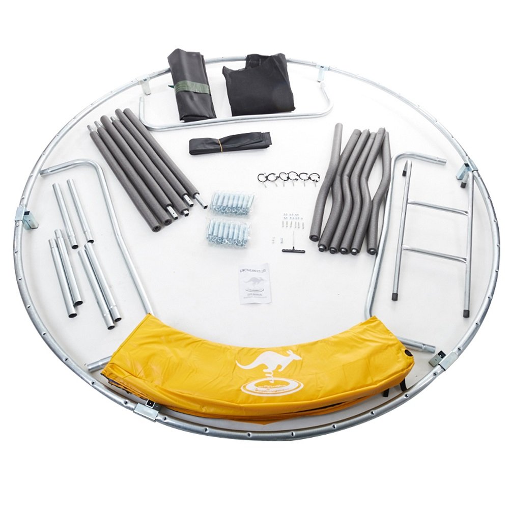 Sanook Trampoline แทรมโพลีนที่กระโดด รุ่นพรีเมียม ขนาด 7 ฟุต แถมฟรีแป้นบาส สีเหลือง - 7