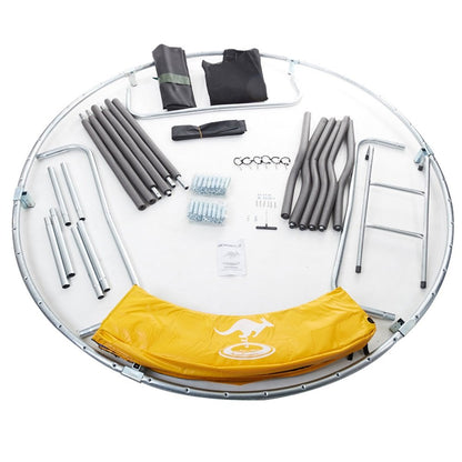 Sanook Trampoline แทรมโพลีนที่กระโดด รุ่นพรีเมียม ขนาด 8 ฟุต แถมฟรีแป้นบาส สีเหลือง - 5