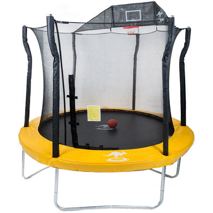 Sanook Trampoline แทรมโพลีนที่กระโดด รุ่นพรีเมียม ขนาด 10 ฟุต แถมฟรีแป้นบาส สีเหลือง - 1