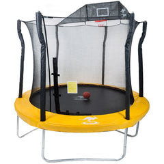 Sanook Trampoline แทรมโพลีนที่กระโดด รุ่นพรีเมียม ขนาด 10 ฟุต แถมฟรีแป้นบาส สีเหลือง - 1