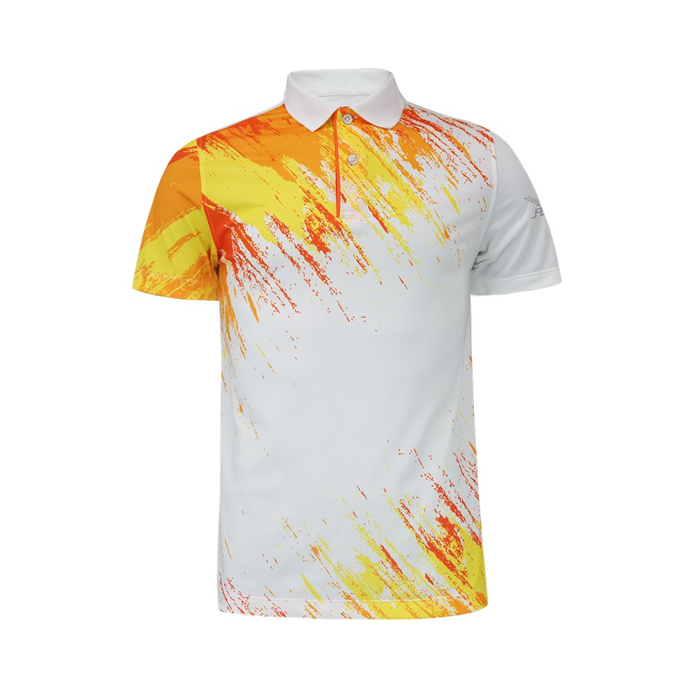 FBT เสื้อโปโล พิมพ์ลาย ขาว-ส้ม (UNISEX) A2C421 - Supersports Thailand