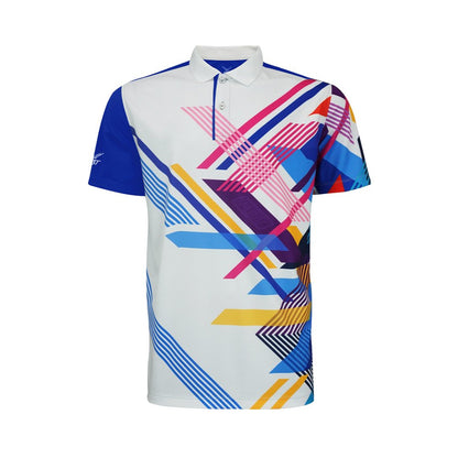 FBT เสื้อโปโล พิมพ์ลาย น้ำเงิน-ขาว (UNISEX) A2C422