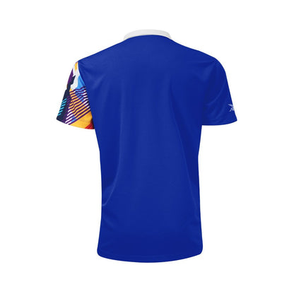 FBT เสื้อโปโล พิมพ์ลาย น้ำเงิน-ขาว (UNISEX) A2C422