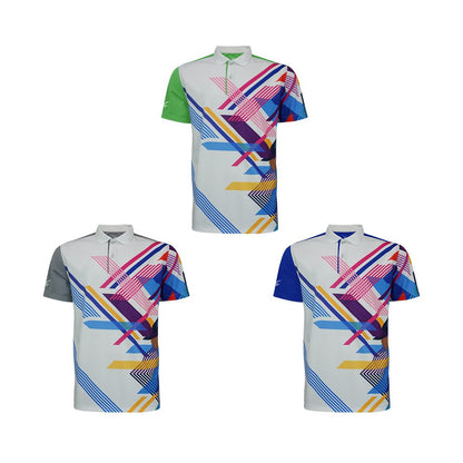 FBT เสื้อโปโล พิมพ์ลาย น้ำเงิน-ขาว (UNISEX) A2C422