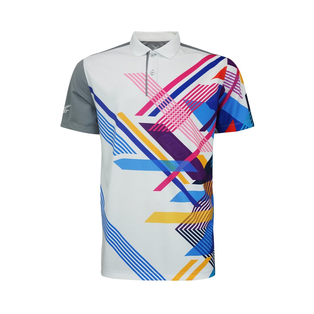 FBT เสื้อโปโล พิมพ์ลาย เทา-ขาว (UNISEX) A2C422 - Supersports Thailand Supersports Thailand