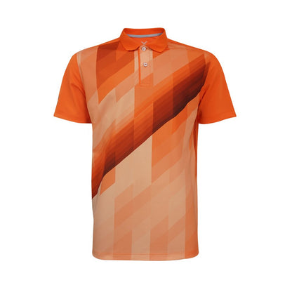 FBT เสื้อโปโล พิมพ์ลาย ส้ม-ขาว (UNISEX) A2C423