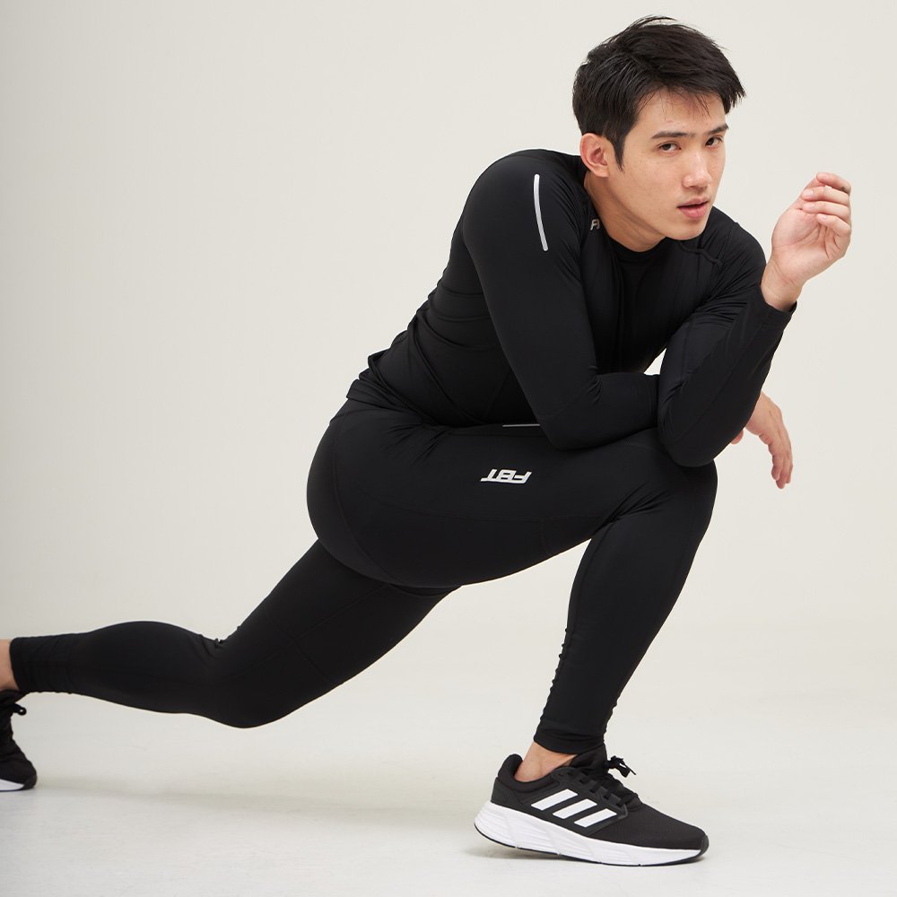 FBT เสื้อรัดกล้ามเนื้อ แขนยาว Black C9K522
