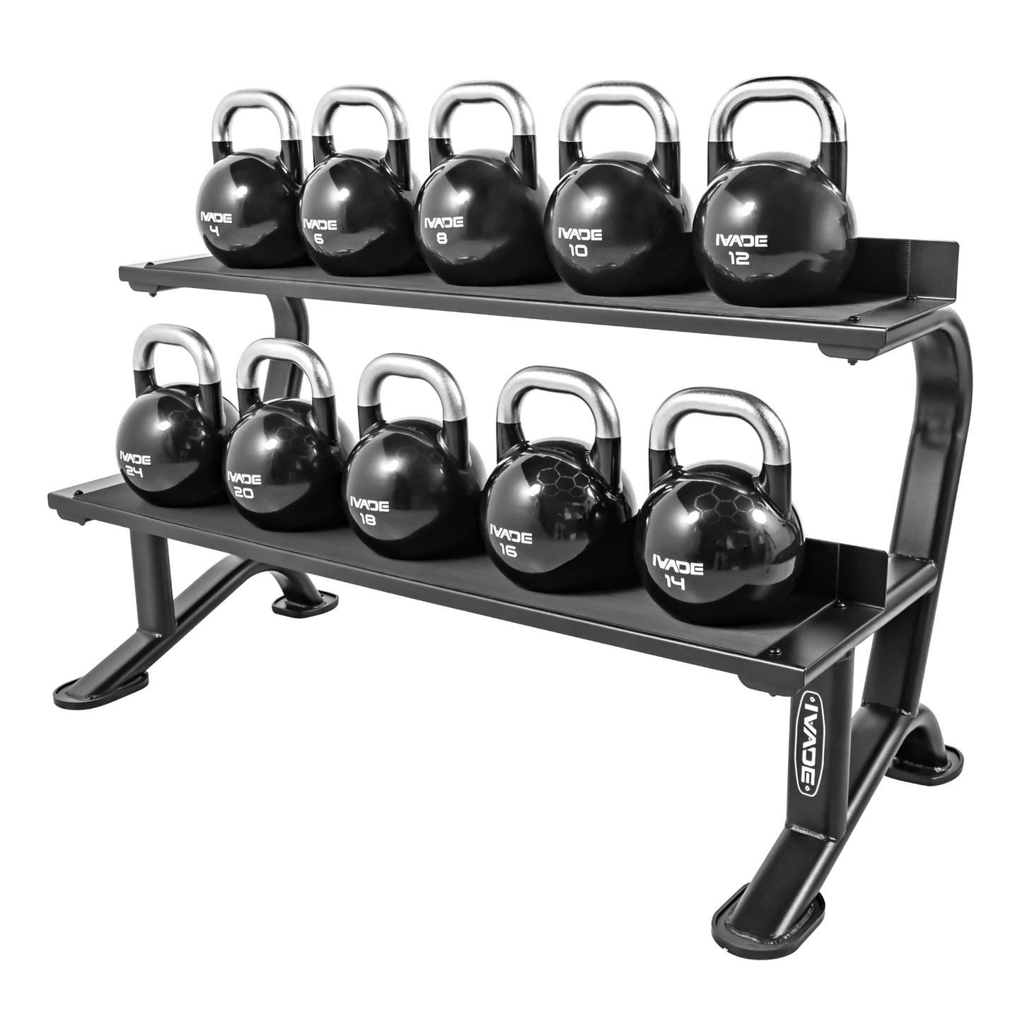 ชุดเคตเทิลเบล  COMPETITION STEEL 4-24KG พร้อมชั้นวาง