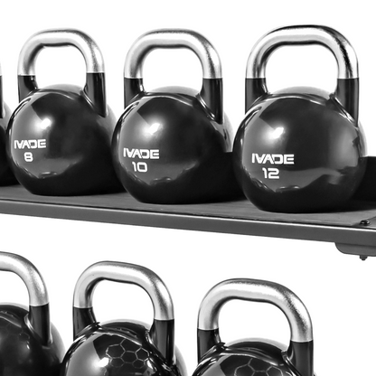 ชุดเคตเทิลเบล  COMPETITION STEEL 4-24KG พร้อมชั้นวาง