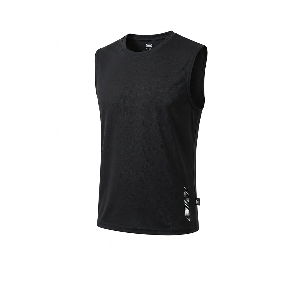 9NINE Black Men's Badminton Tank - Supersports Thailand