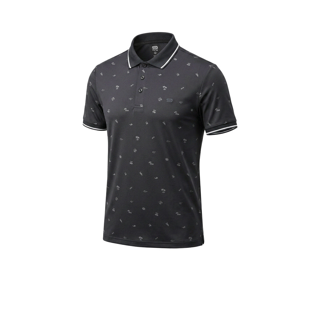 9NINE Black Men's Golf Polo Shirt - Supersports Thailand
