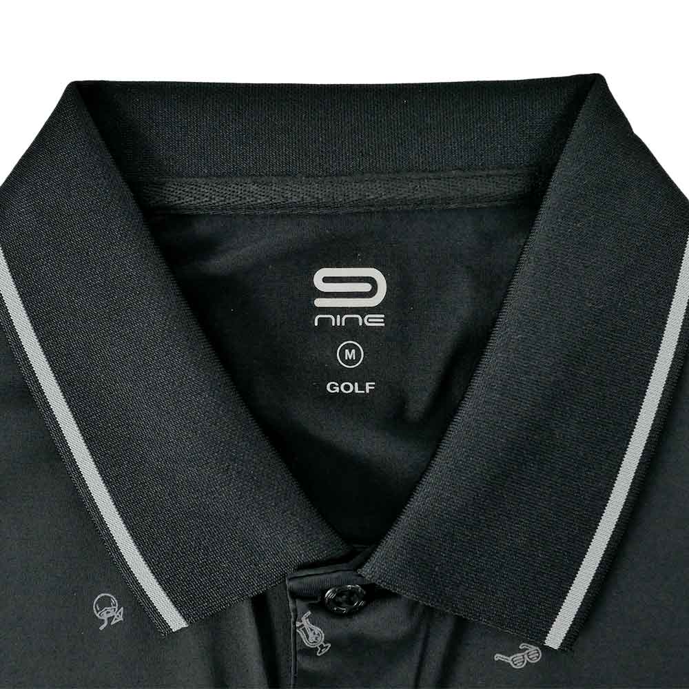9NINE Black Men's Golf Polo Shirt - Supersports Thailand