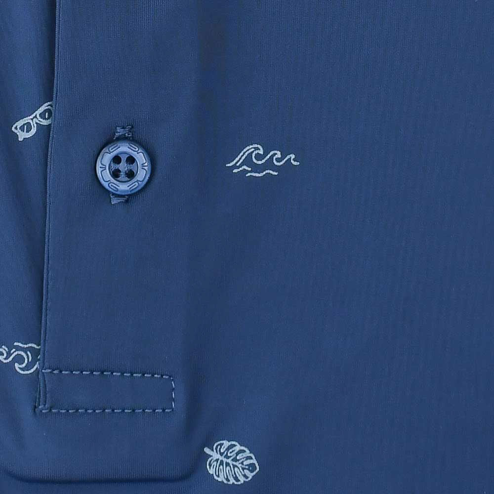 9NINE Navy เสื้อโปโลกอล์ฟผู้ชาย