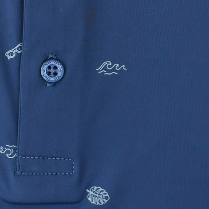9NINE Navy เสื้อโปโลกอล์ฟผู้ชาย