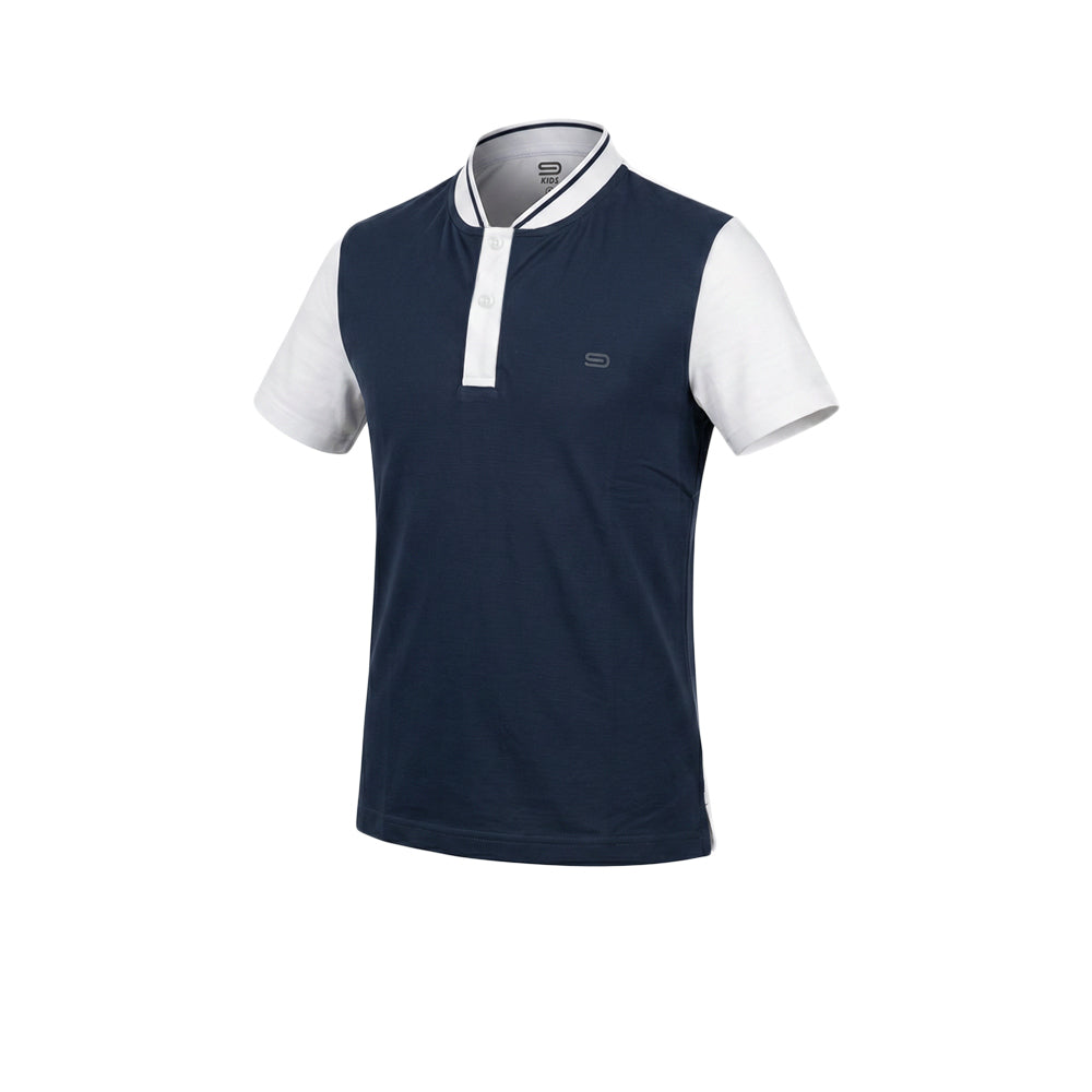 9NINE Navy Kids Golf Polo Shirt - Supersports Thailand