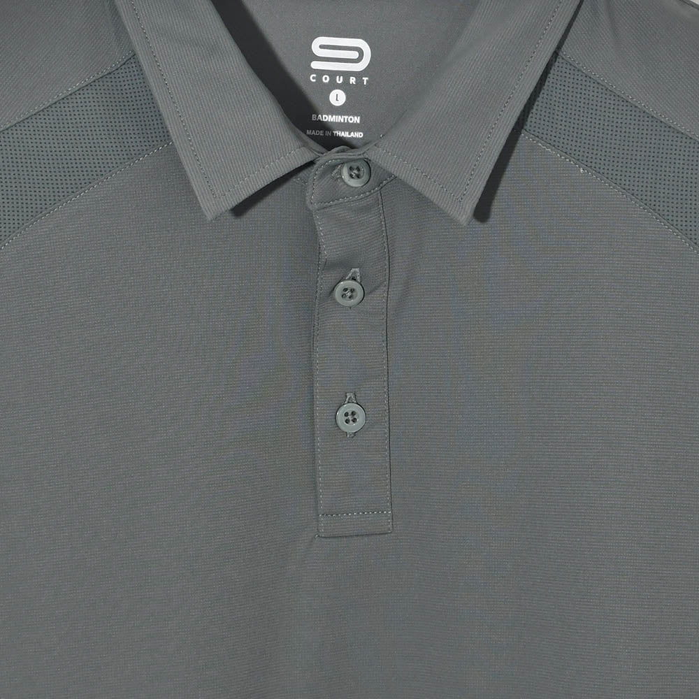 9NINE Grey Men's Badminton Polo Shirt - Supersports Thailand Supersports Thailand