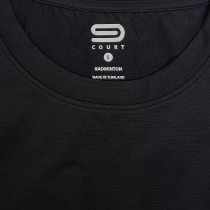 9NINE Black 02 Men's Badminton T-Shirt