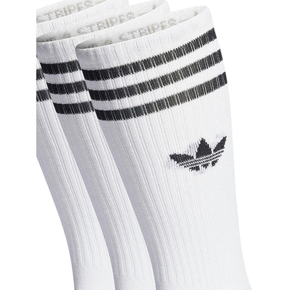 ADIDAS ORIGINALS Solid Crew ถุงเท้าผู้ใหญ่ (แพ็ค 3 คู่)